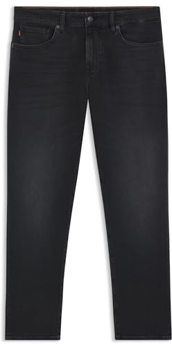 BOSS Herren Onyx BO Schwarze Tapered-Fit Jeans aus bequemem Stretch-Denim