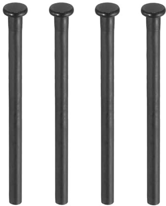 sourcing map Lot de 4 goupilles de charnière de porte de 7,6 cm, amovibles brossées pour remplacement de porte résidentielle en bois, noir mat