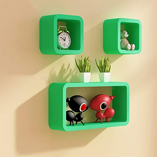 Green Cube Schwebende Wandregale 3er Set Display Bücherregal Lagerregal Wandmontage Regal