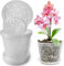 Lot De 4 Pots À Orchidées Transparents avec Trou Pots De Culture pour Orchidées Jardinière À Fentes pour Orchidées pour Bureau De Balcon Intérieur Et Extérieur (14CM)