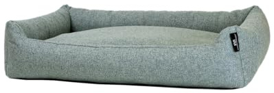 Rohrschneider Kuschelsofa für Haustiere, Türkis, Polsterstoff, 70x50x15 cm, mit herausnehmbarem Liegekissen, Antirutsch