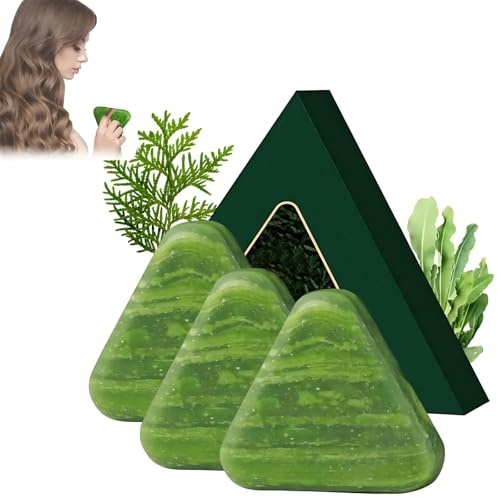 Korean Hair Growth Bar with Rosemary & Amino Acids – Scalp Care Shampoo Bar for Thinning Hair, Strengthens Roots, Reduces Hair Fall from Breakage Hydrating & Volumizing (3pcs)