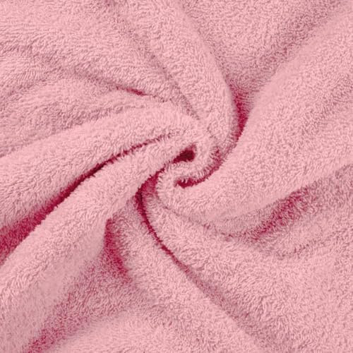 Craftine Tissu Eponge légère 340 g/m² uni Rose Pastel - par 50 cm