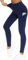 THE GYM PEOPLE Dicke Yogahose mit hoher Taille mit Taschen, Bauchkontrolle, Workout, Laufen, Yoga, Leggings für Damen, Blau, S