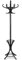 GOPLUS Garderobenständer, Garderobe aus Holz, Kleiderständer mit Schirmständer, Garderobe-Aufhänger mit 12 Kleiderhaken, Farbewahl, 184cm (Schwarz)