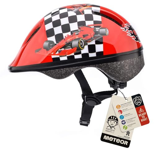 meteor Casco Bici Ideale per Bambini - Caschi Perfetto per Downhill Enduro Ciclismo MTB Scooter - Helmet per Tutte Le Forme di Attività in Bicicletta Helmo