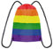 HENBRANDT Rainbow Pride Tasche mit Kordelzug, LGBTQ+ Pride, Zubehör, Gay-Pride-Flagge, Strand, Sport, Schwimmen, Reiserucksack, Schule, Sporttasche, Turnbeutel für Damen und Herren, regenbogenfarben,