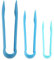 3Pcs Pinzas de Silicona, Pinzas de Plástico Multifuncionales para Pan, Pinzas para Alimentos, Pinza para Ensaladas, Herramienta de Cocina para Hornear, 6/8/10 Pulgadas(Azul)