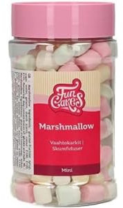 FunCakes Mini Guimauves: sprinkles gâteau, bon goût, parfait pour la décoration de gâteaux, sprinkles cupcake. 50 grammes.