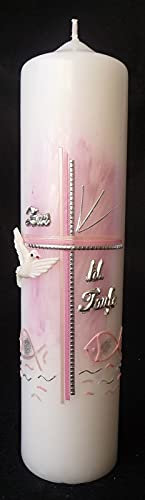Taufkerze rosa 250/60