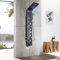 TVTIUO Black Shower Panel Wall Mounted Tower System Shower Tower Panel 6 Functions with 6 Massage Jets…