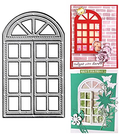 Fenster-Stanzformen, Hausfenster-Stanzformen, Metall-Prägeschablonen für Karten, Scrapbooking und Bastelalbum, Papierkarten-Dekoration