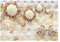 Fototapete 3D Blumen Schwäne gold Luxus Diamanten Abstrakt Lederoptik Fototapeten Schlafzimmer Wohnzimmer Wandtapete Vlies Tapete UV-Beständig Montagefertig (V8 (368x254 cm) 4 Bahnen)