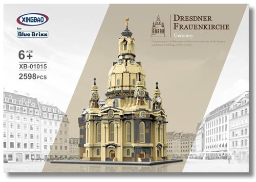 BlueBrixx 01015 Marke Xingbao – Dresdner Frauenkirche aus Klemmbausteinen mit 2598 Bauelementen Kompatibel mit Anderen Klemmbausteinmarken. Lieferung in Originalverpackung.