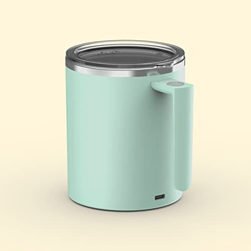 FOXNSK Self Stirring Mug, 360ML Self Stirring Coffee Mug Magnetic Stirring Mug Electric Magnetic Stirring Coffee Mug Electric Mixing Cup Suitable for Coffee/Milk/Hot Chocolate (Green)