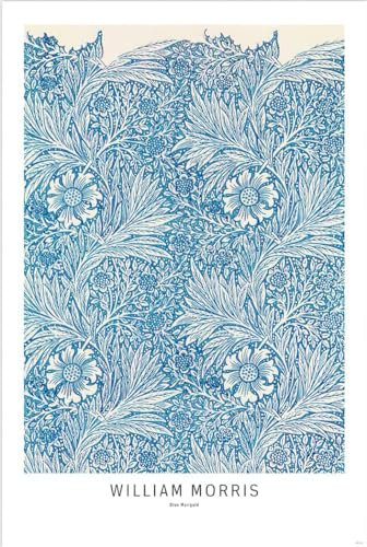 Close Up William Morris Poster Plakat Blue Marigold (1875) 61 x 91,5 cm