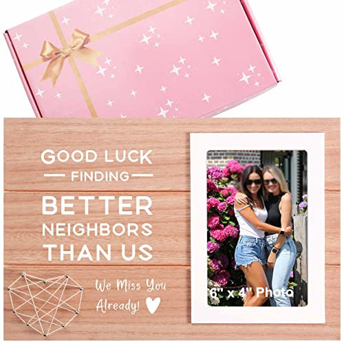 Sioial Bilderrahmen mit Aufschrift Good Luck Finding Better Neighbors Than Us-Neighbor Moving Away, Geschenk für Nachbarn, Abschiedsgeschenk, Nachbar, Abschiedsgeschenk, lustiges