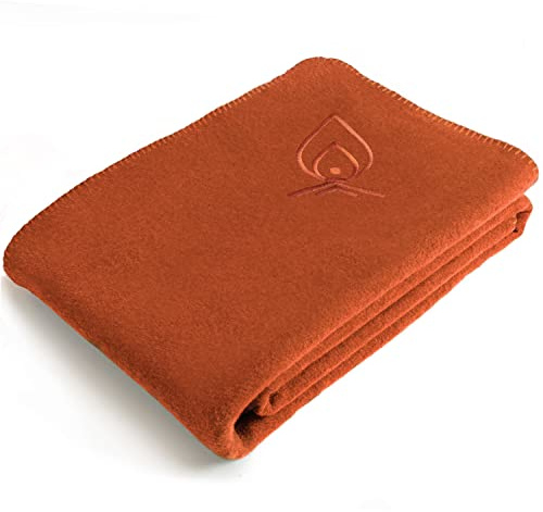 Texas Bushcraft Decke aus Merinowolle für Camping, Wandern und Rucksackreisen – wasserabweisend, feuerbeständig, schnell wachend, langlebig, mit doppelt genähten Einfassungen (167,6 x 228,6 cm