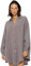 SASSYCLASSY Oversize Musselin Bluse Damen Langarm - Oversized Freizeit Look - Hemdbluse lang aus Baumwolle mit V Ausschnitt - Long-Bluse One Size (Gr. 36-48) Taupe