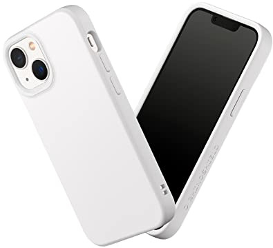 RHINOSHIELD Case Compatible with [iPhone 13 mini] | SolidSuit - Shock Absorbent Slim Design Protective Cover with Premium Matte Finish 3.5M/11ft Drop Protection Changeable Camera Rings - Classic White