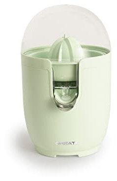 CREATE/JUICER RETRO/Exprimidor eléctrico Verde Pastel/Incluye dos conos, sistema anti goteo, depósito de 280ml de capacidad,fácil de usar y limpiar, 90W