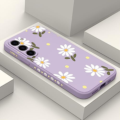 LEECG Cover per Samsung Galaxy S23 Plus Cellulare in Morbido Silicone Antigoccia con Motivo Floreale Creativo per Samsung S23 Plus Cover-Viola Chiaro 1