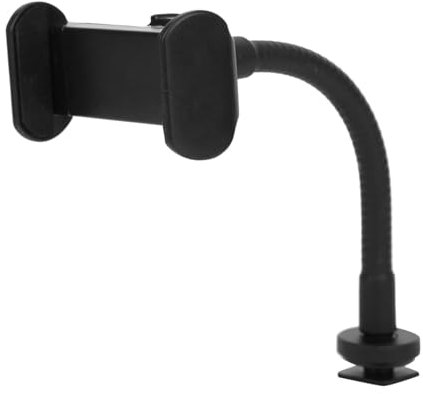 KIMISS Tragbarer Handyhalter für Ringlicht - Aluminium Legierung Kunststoff Smartphone Ständer, Live-Broadcast Klemme, Biegsame Halterung für Videoaufnahmen, Schlauch-Telefonclip für Ringlicht Stativ