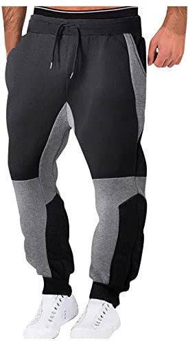 KONG JIMFAN Hosen Herren Mit Taschen Arbeitshosen Männer Outdoor Herren Sporthose & Herren Hose Hose Herren Blau Sporthose Lang Herren Mens Sweatpants Trapstar Hose(Grau,3XL)