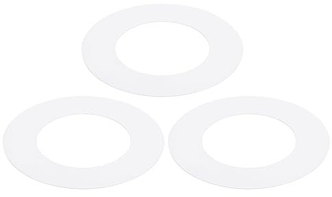 PATIKIL 2.76 ID 4.53 OD Gaffe Anneaux pour Encastré Clair, 3 Paquet Brillant Blanc Gaffe Garniture Anneau Éclairage Luminaire pour Plafond Mur Encastré Cannete Luminaires
