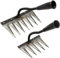 2 rastrelli da giardino resistenti, rastrello manuale per diserbo, allentamento e semina agricola (5 e 7 denti)