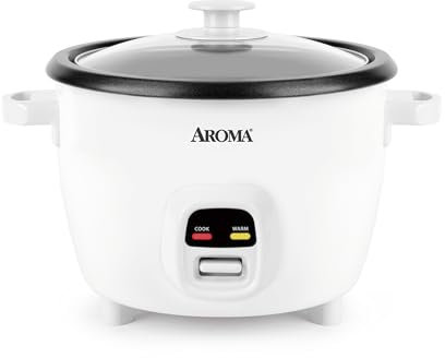 AROMA® 20 Cup (Cooked) One-Touch Rice Cooker and Self-Heating Food Steamer | 10 Cups Uncooked, 20 Cups Cooked (ARC-390NGP)