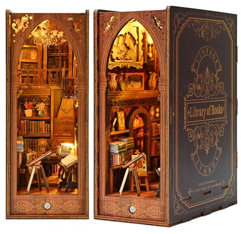 Yedaery DIY Book Nook Miniatur Bausatz Diorama Selbstmontage, Farbe