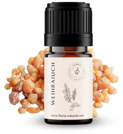Weihrauch BIO 5 ml I Weihrauchöl I Weihrauch Pflanze I 100% Naturreines ätherisches Öl I für Aroma Diffuser I Ätherische Öl Diffusor I Aromaöl I Duftöl I by Floria Natural