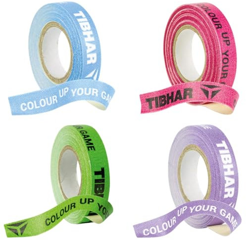 Tibhar Tischtennis Kantenband Color | 10mm breit | 5m lang | pink | violett | blau | grün (pink)
