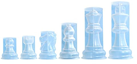YUNNESS Set di scacchi Stampi in silicone per giochi da tavolo Stampi per giochi da tavolo Grande stampo a scacchi Stampo in silicone per resina epossidica
