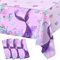 Frigg Meerjungfrau Tischdecken, 3 Stück 220x130cm wasserdichte Meerjungfrauen Party Tischdecke, Meerjungfrau Tisch Cover für Mädchen Prinzessin Geburtstag, für Kinder Mädchen Sea Themen Party