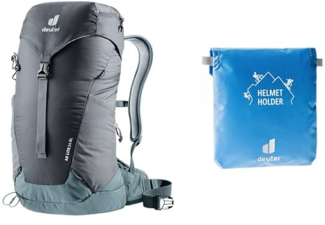 deuter AC Lite 14 SL Damen Wanderrucksack, Graphite-shale & Helmet Holder Helmhalterung