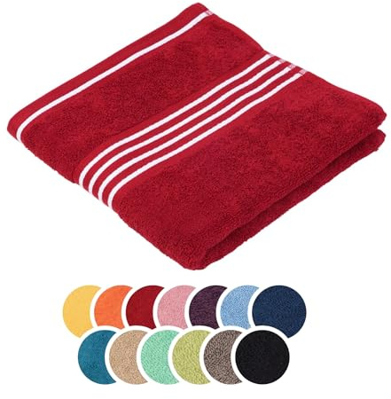 liebling Handtuch Baumwolle, Serie Santos, 500 gr. / m², 50 x 100 cm, Ökotex, 60 Grad, saugstark, schnelltrocknend, Farbe: rot