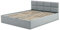 Mebligo - Polsterbett 180x200 mit Bettkasten, Bettgestell, Doppelbett mit Lattenrost, Schlafzimmer Bett mit Kopfteil, Stauraumbett Monos, Bett Ohne Matratze - Grau (Trinity 14)