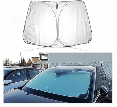 Parasol Coche Delantero para Citroen C4 Picasso/Grand C4 Picasso/Grand C4 Spacetourer, Parabrisas Coche Plegable Portátil Aislamiento Térmico Protección UV Accesorios Interior,Silver