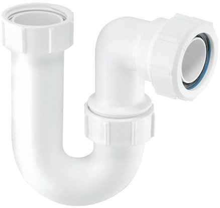 32mm P Trap with 38mm Seal | 1 1/4 Inch Female Waste Grill Connection | Compression Waste Pipe Fitting for Sinks & Plumbing Installations | Durable Sink Waste Trap
