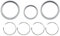 TECART 7 Stück Aufkleber Dekoration Vorne Hinten Logo 82mm 74mm 68mm 45mm Passt für BMW X1 X3 X5 X6 E46 E60 E81 E87 E90 E91 F30 F20 F10 G20 lenkrad Emblem Dekor Kreis Ring Felgenaufkleber-Silber B