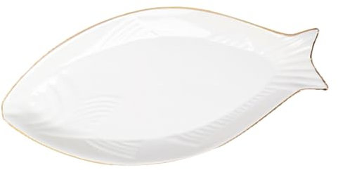 FUNOMOCYA Keramische Fischplatte Fischform Elegante Servierplatte Für Sushi Obst Käse Und Desserts Für Partys Und Festliche Anlässe