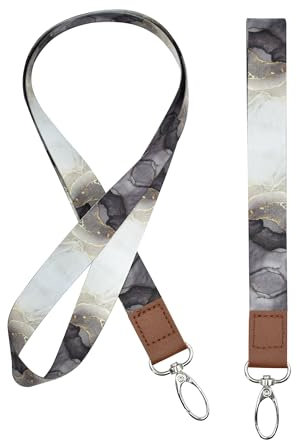 FZSECRIU Schlüsselband,Lanyard,Schlüsselanhänger band,Handyband,Schlüsselband kurz,schlüsselband lang,lanyard schlüsselband (marmoriert)