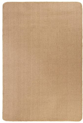 Sufrk Area Rug Jute with Latex Backing 70x130 cm Natural-Rug Jute Natural Colour,Jute Rug,Area Rug 100% Jute Fibre Handwoven,Braided Rug for Home,Living Room,Floor Carpet