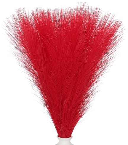 PATIKIL 17.7 Pouces ornementationation en Herbe de Pampa, 30pcs Herbe de Pampa Artificielle en Vrac Fluffy Faux Herbe de Pampa Séchée, Rouge