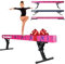 Aerobik® Poutre de Gymnastique Rose & Violette pour Enfants | Hauteur Réglable sur 5 Niveaux 16,5 à 56,5 cm | Montage Facile et Sécurité Maximale | Antidérapante