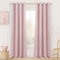 MRTREES Tende Oscuranti per Interni Cameretta Bambina Rosa Chiaro 2 Pezzi 140X260 CM, Tenda Oscurante da Interno con Anelli, Tende Termiche Isolanti per Camera da Letto Soggiorno Salotto