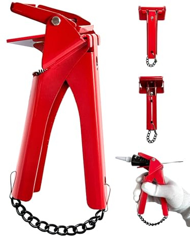 Hand Tools, Automotive Repair Assistant, Tube Squeezer Tool for RTV Silicone Sealant Tubes, 2.5 Wide RTV Silicone Gasket Maker Helper - Efficient and Easy Control Extrusion Tool, Reduce Waste - Red