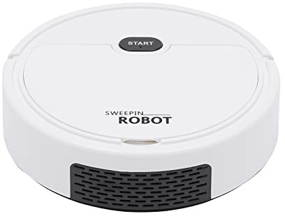 SICHENSH Roboter Staubsauger, 500Pa Staubsauger Roboter, 3-in-1 Roboterstaubsauger, Rund Staubsaugerroboter, 3 Reinigungsmodi Saugroboter für Kindertag Steinböden, Keramikfliesen, Weiche Decken